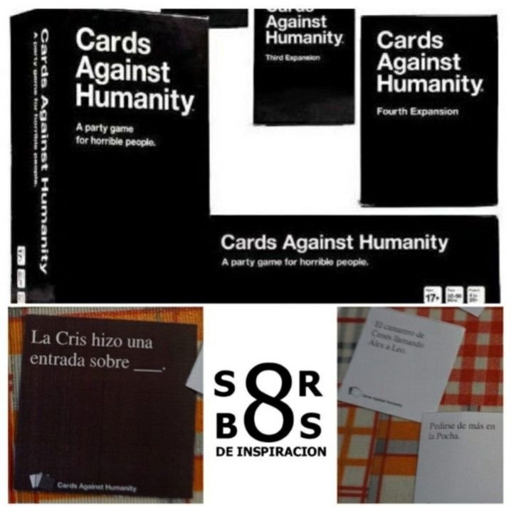 Cartas contra la humanidad o card against humanity.