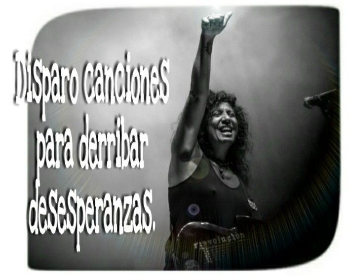 Cita de Rosana: “Disparo canciones”