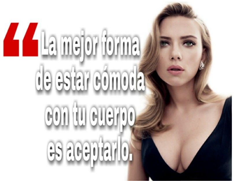 Cita de Scarlett Johansson: “Estar cómoda”