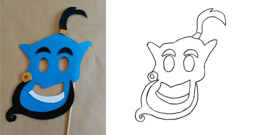 EL GENIO de Aladdin. Plantilla Photocall