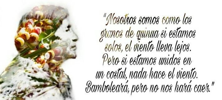 Cita de Dolores Cacuango: Quinua